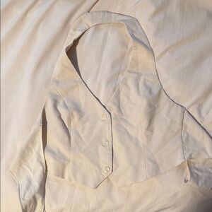 Cream Button-Up Vest